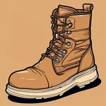 brown combat boots image